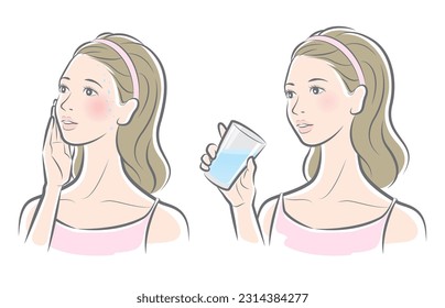 Measures against heat. Women. Beauty. 