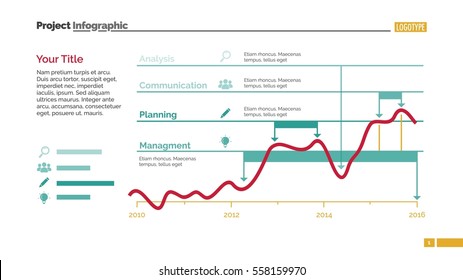 Measures and Line Chart Slide Template