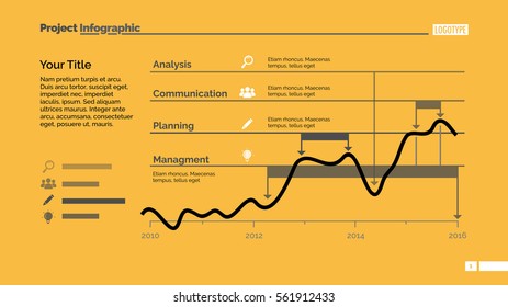 Measures and Line Chart Slide Template