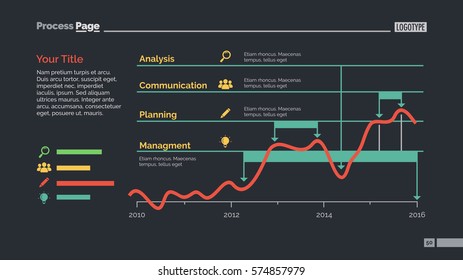 Measures and Line Chart Slide Template