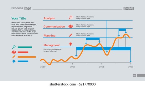 Measures and Line Chart Slide Template