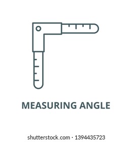 Measuring angle vector line icon, linear concept, outline sign, symbol