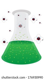 Measuring Beaker with Atoms