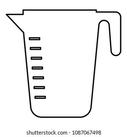 Measuring capacity cup icon black color outline