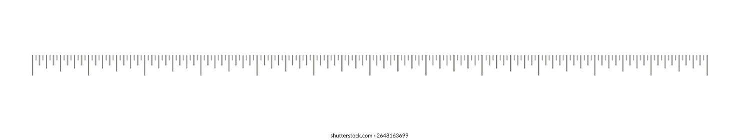 Gráfico de medição com 12 polegadas, escala da régua. Modelo de ferramenta de costura. Altura de medição de comprimento, distância, matemática.