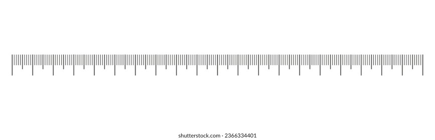 Gráfica de medición con 20 centímetros. Escala de regla con números. Matemáticas de medición de longitud, distancia, altura, herramienta de coser. Ilustración vectorial.