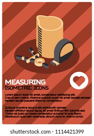 Measuring color isometric poster