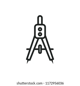 Measuring compasses vector icon