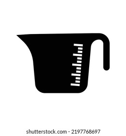 Icono de la taza del equipo de cocina de medida | Ilustración del vector negro |