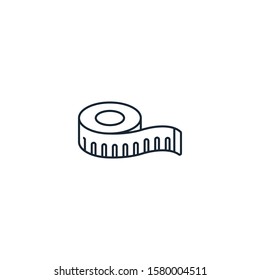 measuring creative icon. From Handmade icons collection. Isolated measuring sign on white background