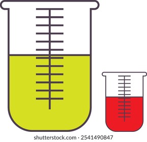 Copo de medição para química ou copo com a forma de acordo com a imagem