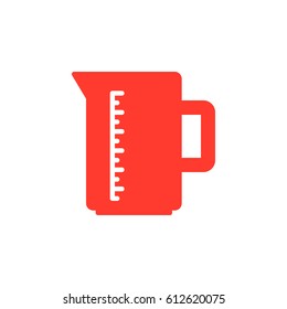 Measuring cup colorful vector icon, filled flat sign, solid pictogram isolated on white. Symbol, logo illustration. Pixel perfect