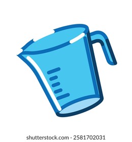 measuring cup dispenser emoji vector illustration sticker