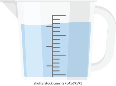 Measuring Cup Flat Illustration Isolated on White Background