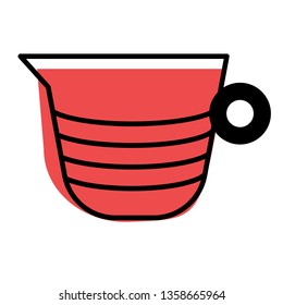 measuring cup flat illustration on white