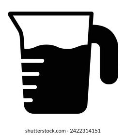 measuring cup Glyph Icon Background White