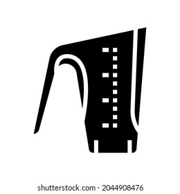 measuring cup glyph icon vector. measuring cup sign. isolated contour symbol black illustration