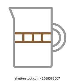 Measuring cup icon. Concept of cooking, baking, and kitchen measurement.