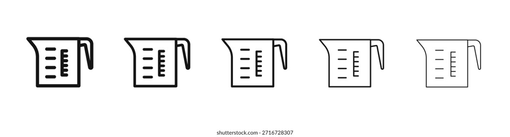 Diseño del icono de la taza de medición, logotipo, App, UI. Ilustración vectorial, EPS