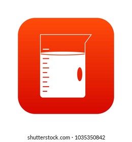 Measuring cup icon digital red for any design isolated on white vector illustration