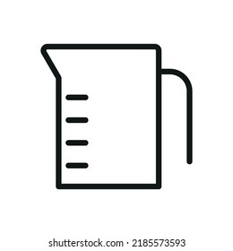 Measuring cup icon - editable stroke