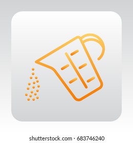 Measuring cup Icon Flat