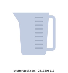 Icono de la taza de medición ilustrado sobre fondo