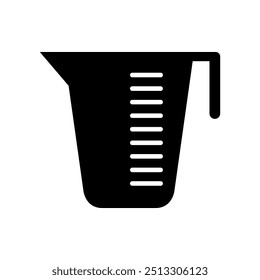 Measuring cup icon illustrated on background