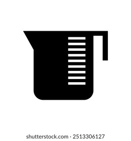 Ícone de copo de medida ilustrado no plano de fundo