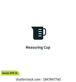 measuring cup icon illustration simple design element vector logo template