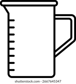 Icono de la taza de medición - Ilustración de utensilios de cocina