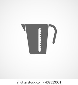 Measuring Cup Icon On White Background