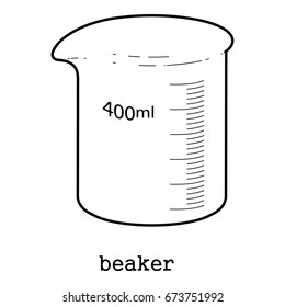 Measuring cup icon in outline style isolated on white background vector illustration