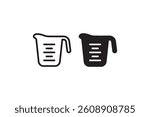 Measuring cup icon set for kitchen use Vector