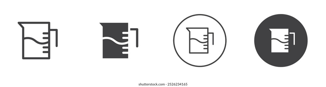 Measuring cup icon Simple outline vector logo