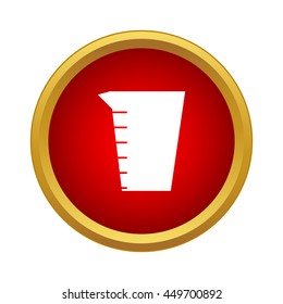 Measuring cup icon in simple style on a white background