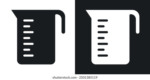 Measuring cup icon in solid style