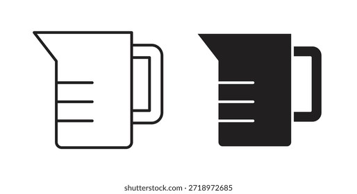 Icono de la taza de medición. Símbolo, ilustración del logotipo. conjunto de iconos gráficos