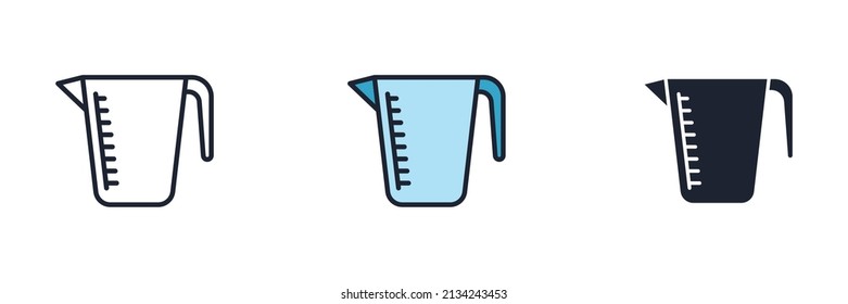 measuring cup icon symbol template for graphic and web design collection logo vector illustration