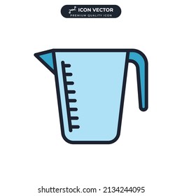 measuring cup icon symbol template for graphic and web design collection logo vector illustration