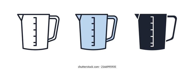 measuring cup icon symbol template for graphic and web design collection logo vector illustration