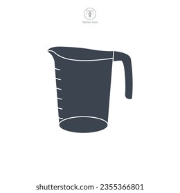 Measuring Cup icon symbol vector illustration isolated on white background