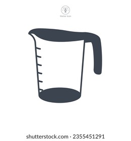 Measuring Cup icon symbol vector illustration isolated on white background