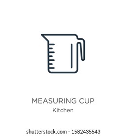 Measuring Cup Icon Thin Linear Measuring Stock Vector (Royalty Free ...