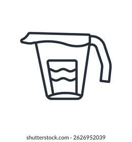 measuring cup icons isolated on White Background. Flat style design