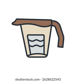 measuring cup icons isolated on White Background. Flat style design