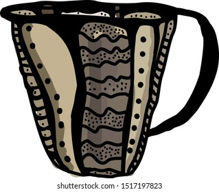 Measuring cup, illustration, vector on white background.