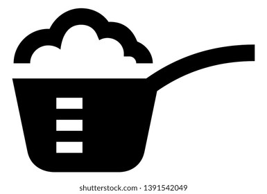 Measuring Cup With Ingredients Vector Icon