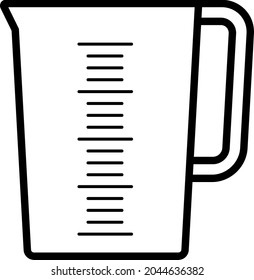 Measuring cup isolated vector illustration.