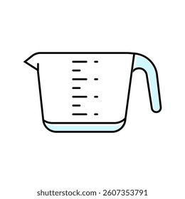 measuring cup kitchen cookware color icon vector. measuring cup kitchen cookware sign. isolated symbol illustration